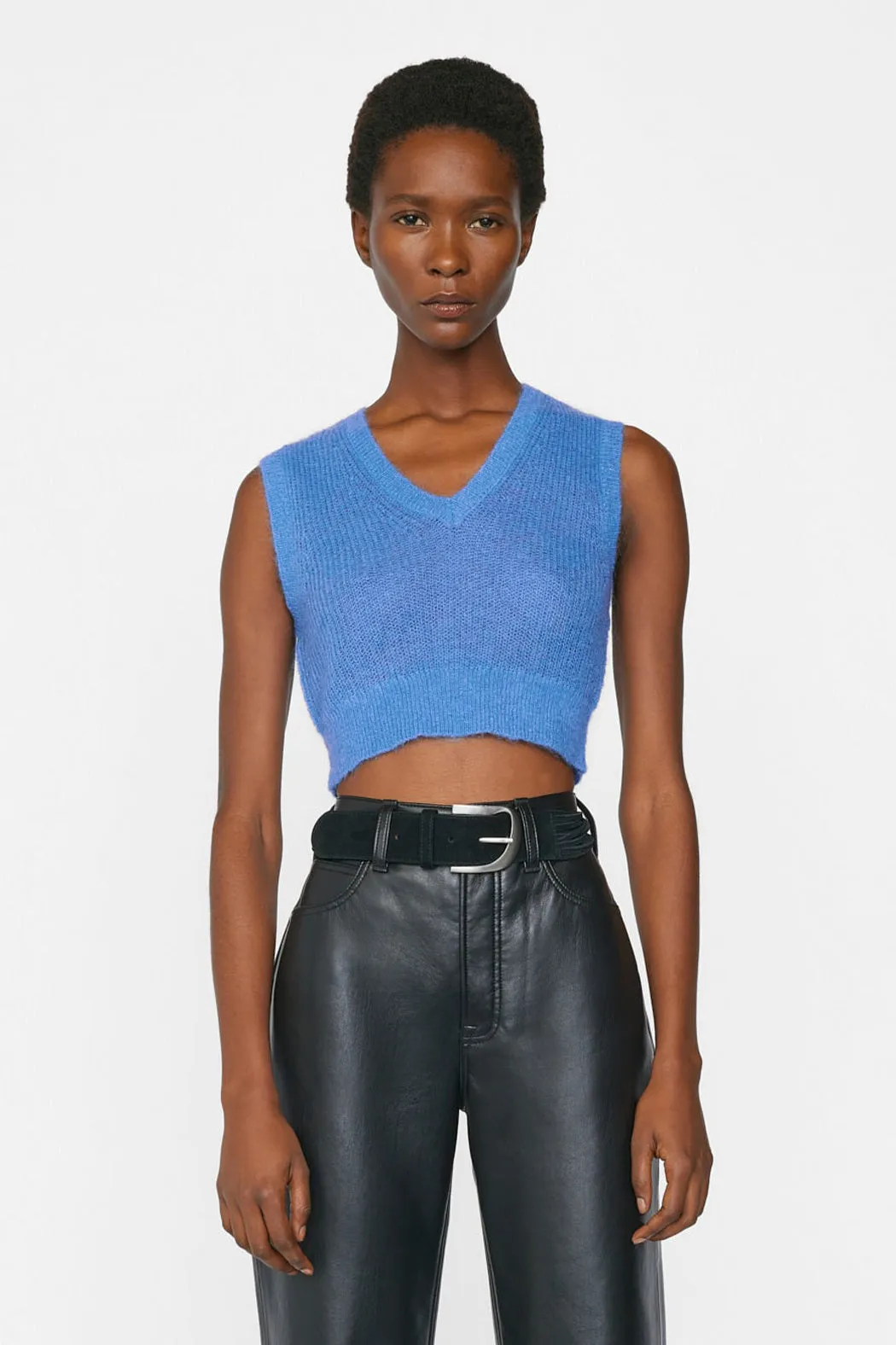 Frame - Shrunken Vest in Cornflower Blue